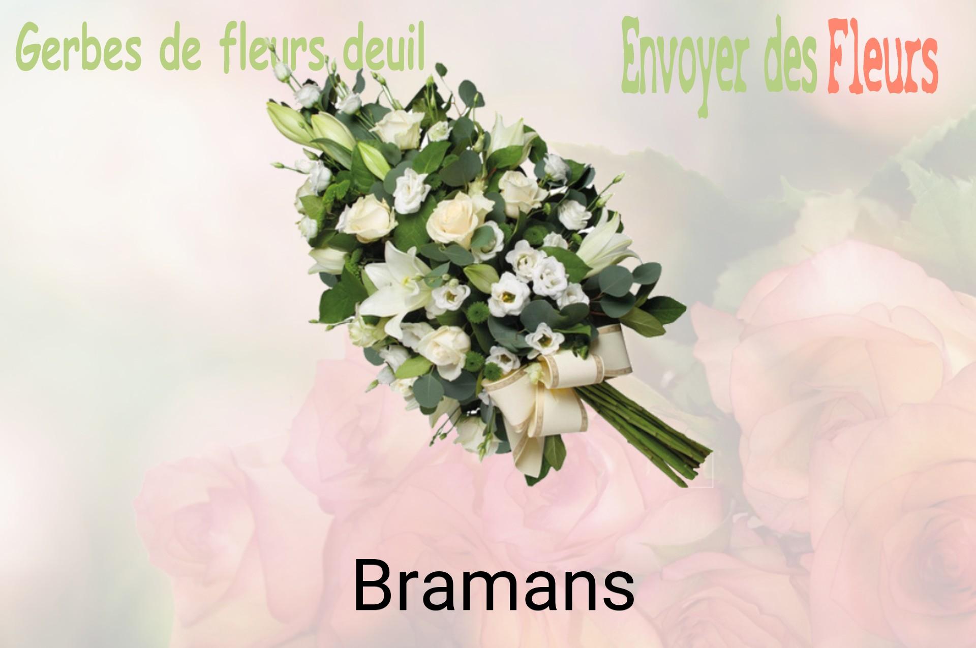 Gerbe de fleurs de deuil livrée à Bramans